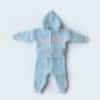2 Pc Winter Knitted Suit Blue White