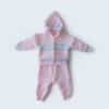 2 Pc Winter Knitted Suit Pink Blue