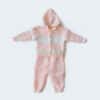 2 Pc Winter Knitted Suit Pink White
