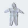 2 Pc Winter Knitted Suit White Blue Pink