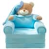 2in1 Bear Baby Sofa And Bed Blue And Brown.