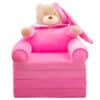 2in1 Bear Baby Sofa And Bed Pink And Brown 4 Layers.