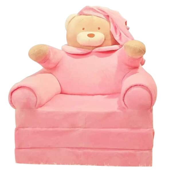 2in1 Bear Baby Sofa And Bed Pink And Brown.