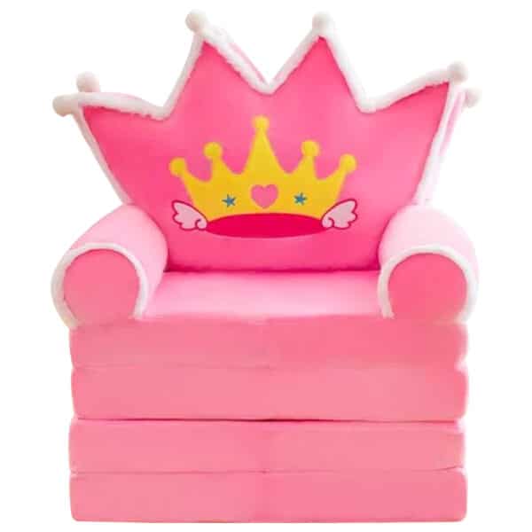 2in1 Crown Baby Sofa And Bed Pink 4 Layers.