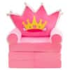 2in1 Crown Baby Sofa And Bed Pink.