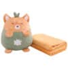 2in1 Hand Warmer Character Pillow with Blanket BROWN GREEN.