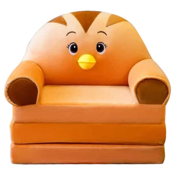 2in1 Penguin Baby Sofa And Bed Brown And Orange.