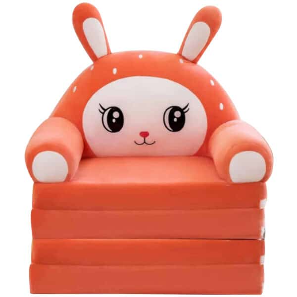 2in1 Rabbit Baby Sofa And Bed Orange 4 Layers.