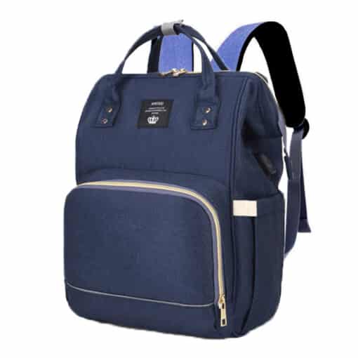 2in1 Water Proof Travel Diaper BagPack And Changing Bed NAVY BLUE.