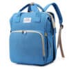 2in1 Water Proof Travel Diaper BagPack And Changing Bed SKY BLUE.