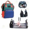 2in1 Water Proof Travel Diaper BagPack Changing Bed RED GREEN BLUE 1