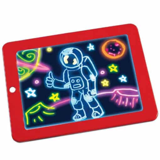 3D Magic Drawing Childrens Brain Development Light Up LED Learning Tablet.