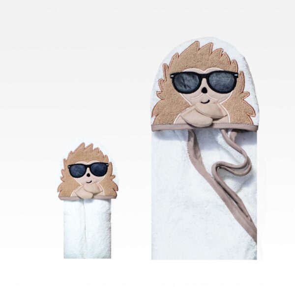 Animal Hooded Bath Towel JCBT 23 Lion Glasses