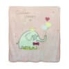 Baby Blanket Pink White Elephant