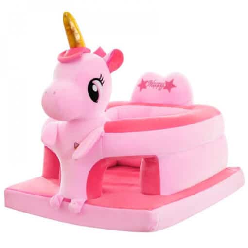 Baby Character Sofa with Ground Support Pink Unicorn.