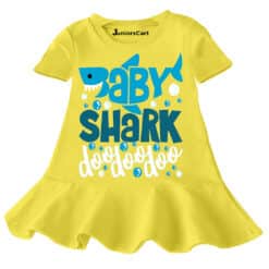 Baby Girl Top Baby Shark Doo Doo Yellow