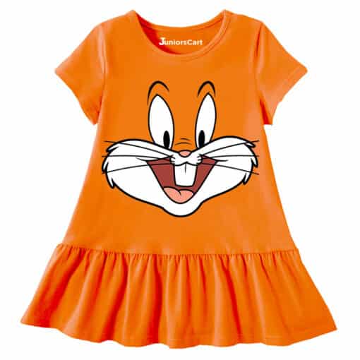 Baby Girl Top Bunny Orange