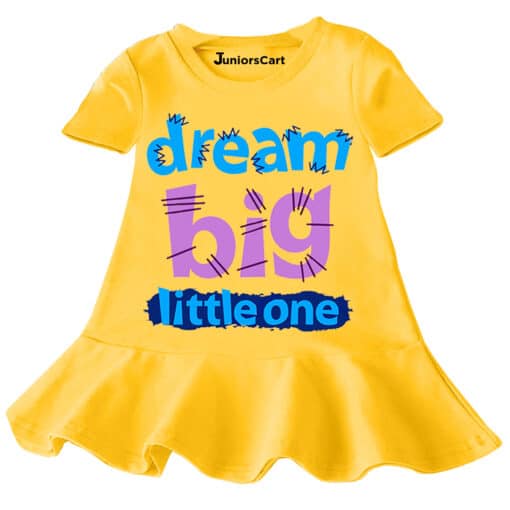 Baby Girl Top Dream Big Little One Gold