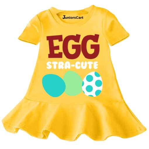 Baby Girl Top Eggstra Cute Gold