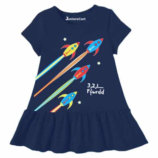 Baby Girl Top Four Rockets Navy Blue