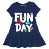 Baby Girl Top Fun All Day Navy Blue