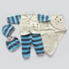 Baby Love 5 Piece Fleece Suit Set Light Blue And Grey 0 6 Months