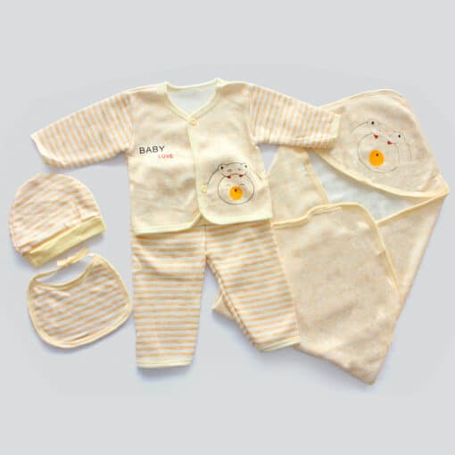 Baby Love 5 Piece Fleece Suit Yellow 0 6 Months