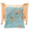 Baby Quilted Blanket Light Blue Carrot.