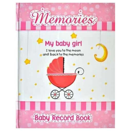 Baby Record Book for Girl Pink.