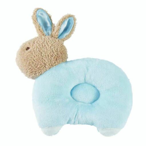 Baby Round Pillow Blue Rabbit