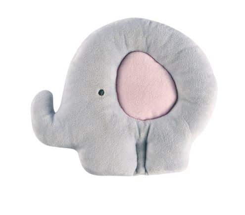 Baby Round Pillow Grey Pink Elephant