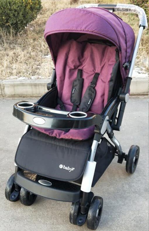 Baby Stroller Bassinet Pram 1143 1 Purple And Black