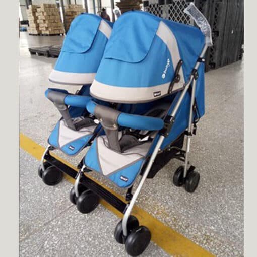 Baby Stroller Bassinet Pram Twin Set 1264 Blue