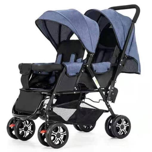 Baby Stroller Pram KUGOU Twin Set Blue And Black