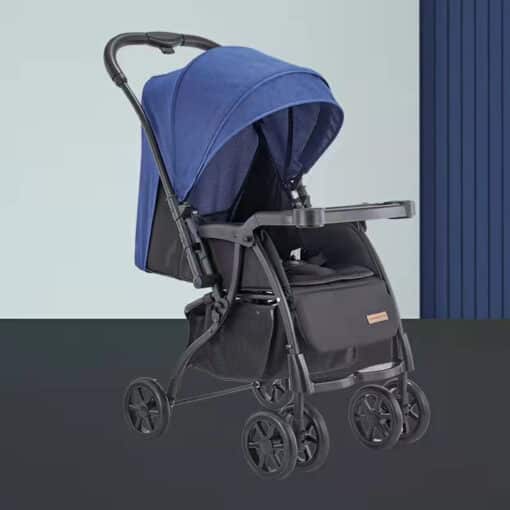Baby Stroller Pram V7 Blue And Black