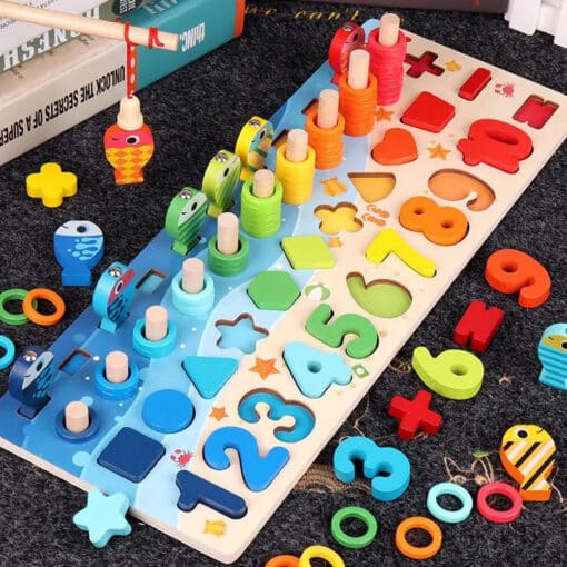 Baby Wooden Genius Maths Board Reference image