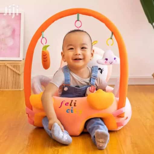 Back Support Baby Floor Seat with Toy Bar