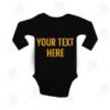 Black Romper with GOLDEN Customised Text