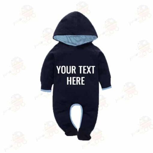 Blue Jump Suit with WHITE Customised Text 1