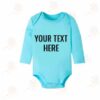 Blue Romper with BLACK Customised Text 1