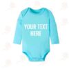 Blue Romper with WHITE Customised Text
