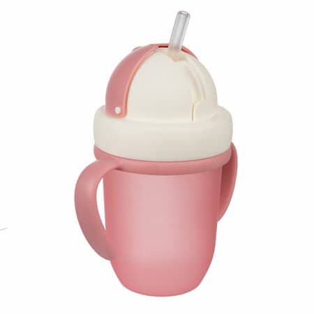 Canpol Babies Cup With Silicone FlipTop Straw 210Ml Matte Pastels 56522 Pink
