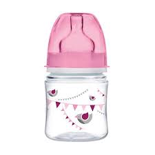 Canpol Babies Easystart Wide Neck Pp Bottle 120 Ml LetS Celebrate 35228 Pink