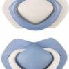 Canpol Babies Silicone Symmetrical Soother 18M Pure Color 2 Pcs 22657 Blue