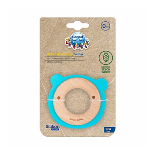 Canpol Babies WoodenSilicone Teether Bear 80304