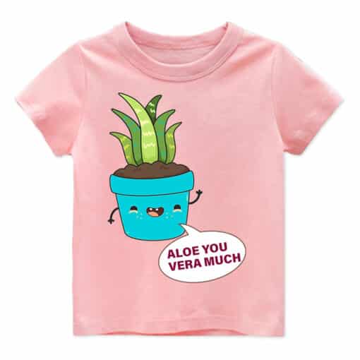 Casual T Shirt Aloe You Vera Much Pink