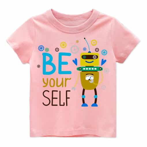 Casual T Shirt Be Your Self Pink