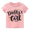 Casual T Shirt Daddys Girl Pink