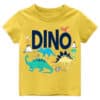 Casual T Shirt Dinos Yellow