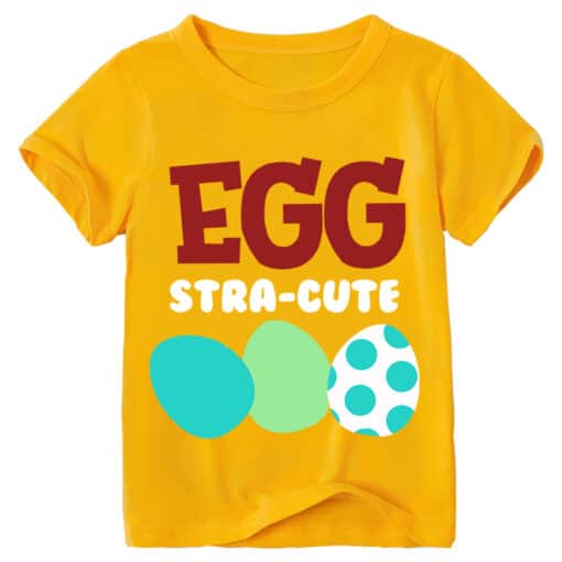 Casual T Shirt Eggstra Cute Gold